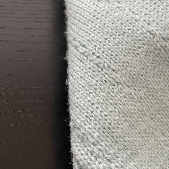 Vintage Jaclyn Smith Sweater Pastel Blue Fairy Kei Core Beaded Floral Lace 80s - Picture 10 of 11